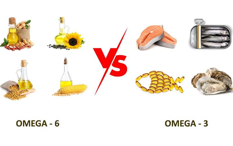 Omega-6 and omega-3 ratio